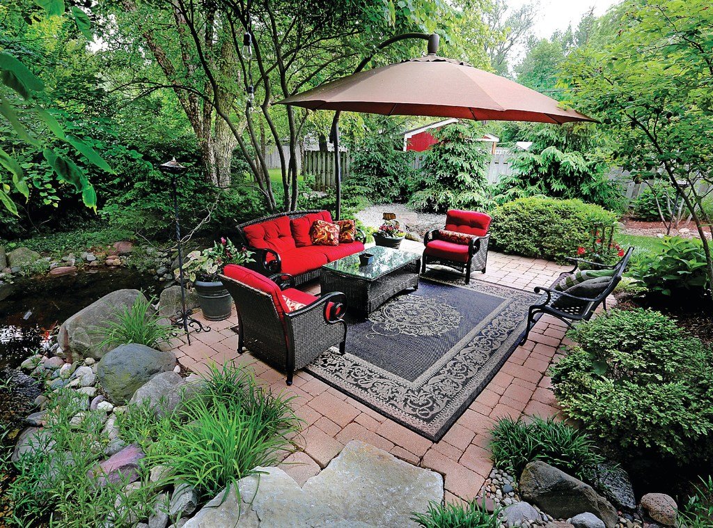 patio umbrella, brick paver, outdoor entertainment patio umbrella, brick paver, outdoor entertainment